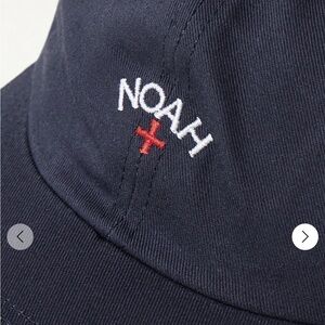 Noah Navy Core Logo Embroidered Cotton